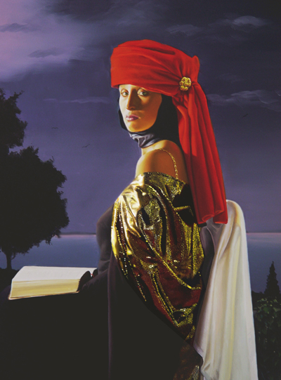 Lady in a red turban